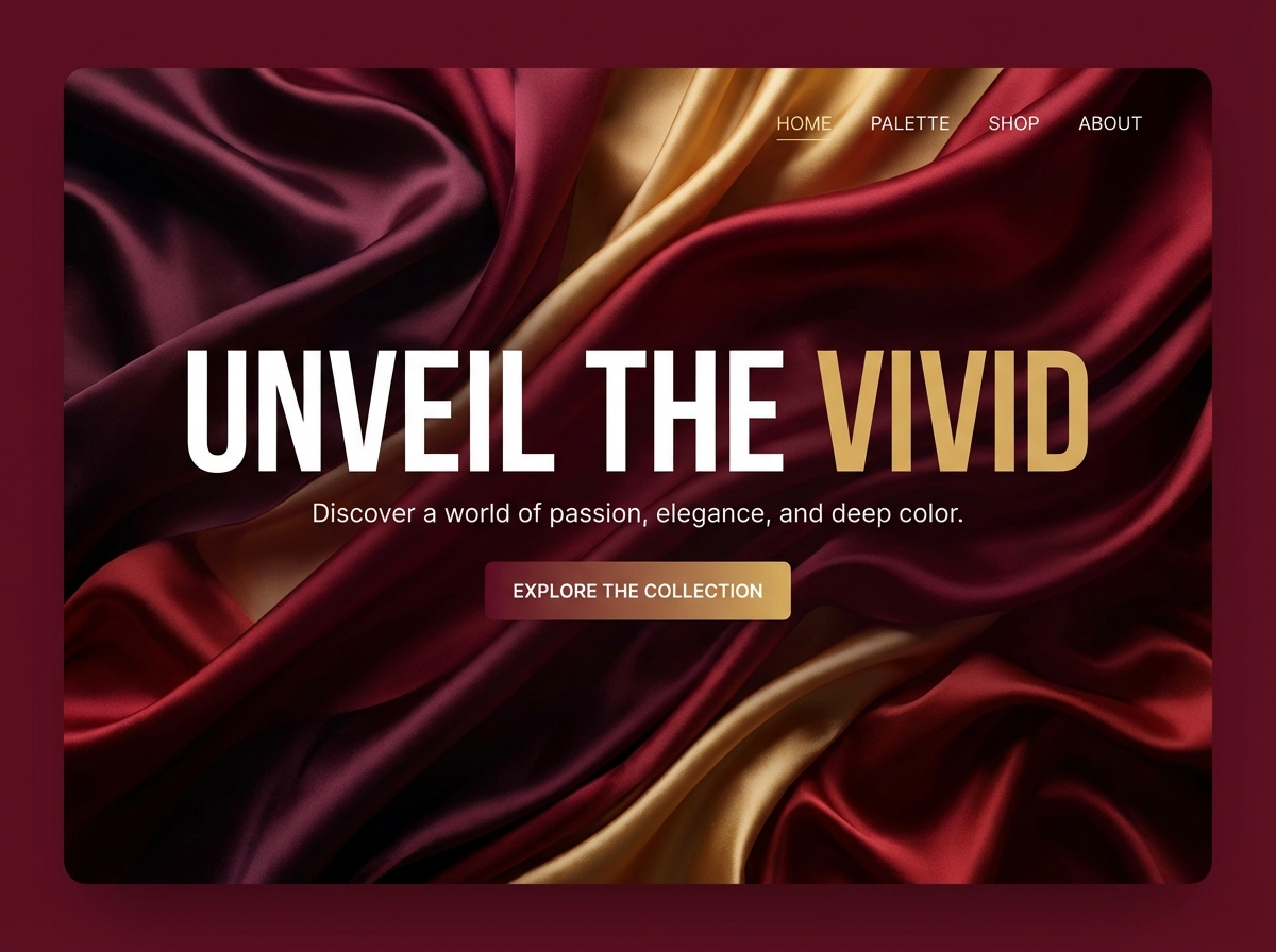 Unleash the Power of Vivid Burgundy Color website preview
