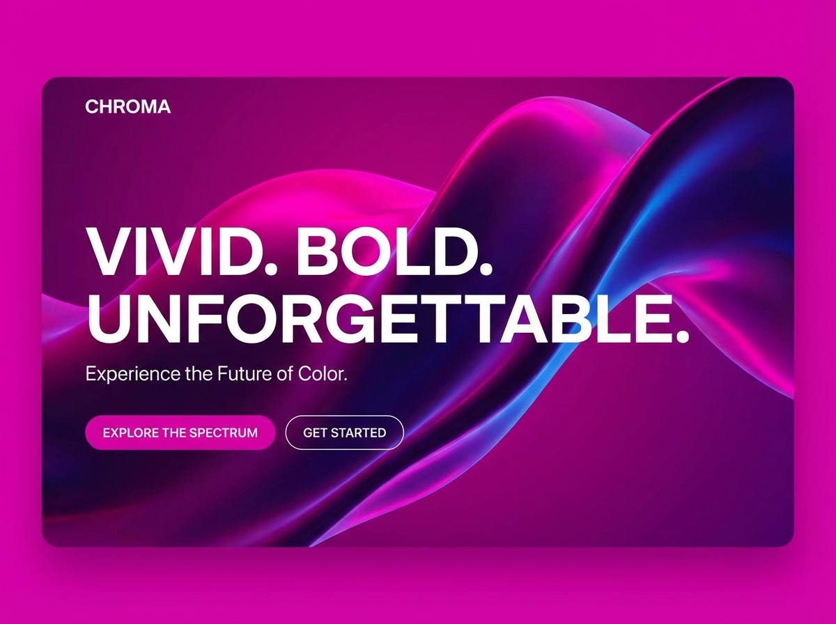 Unleash Your Creativity with Grigora's Vivid Magenta Color Palette website preview