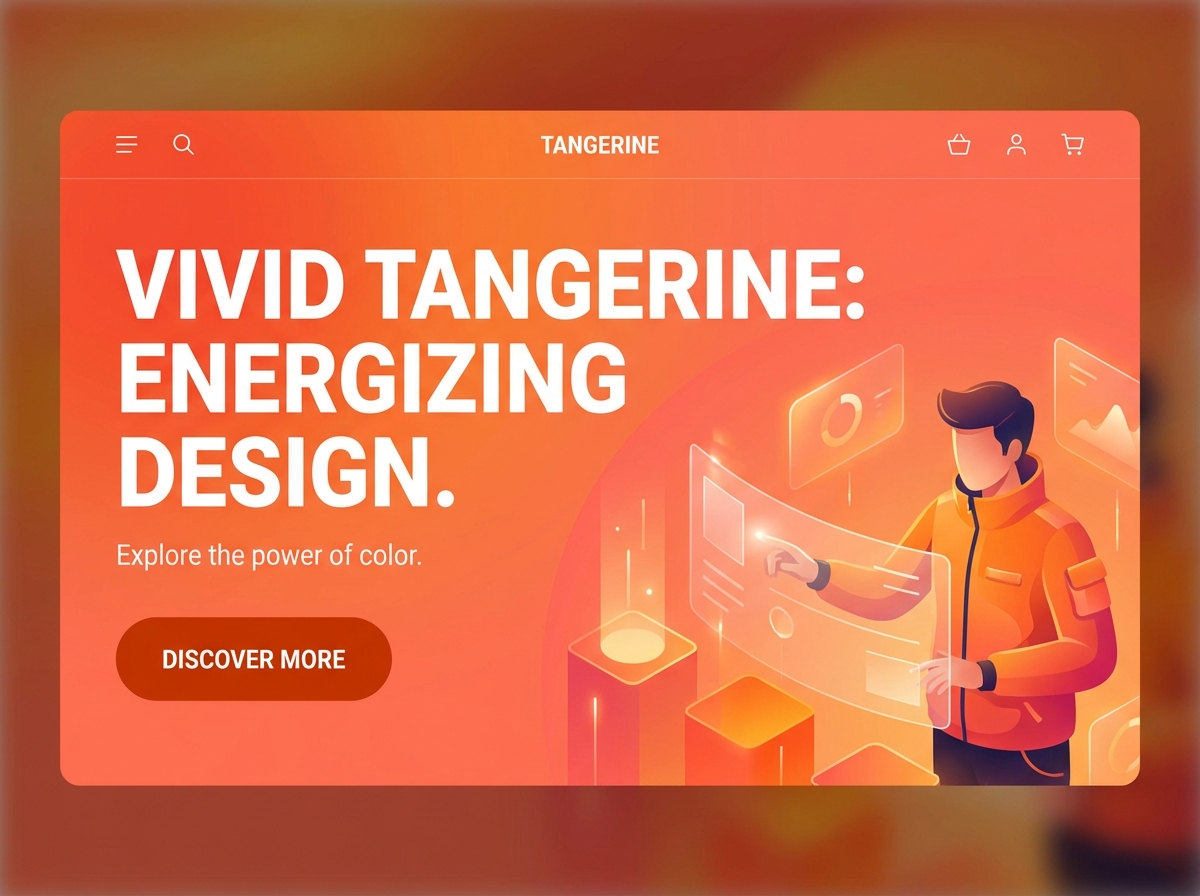 Unleash Your Creativity with Vivid Tangerine Color website preview
