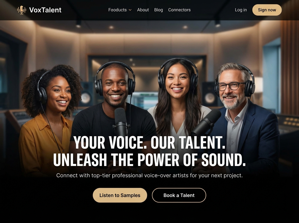 Build Your Professional Voice Actors Website website preview