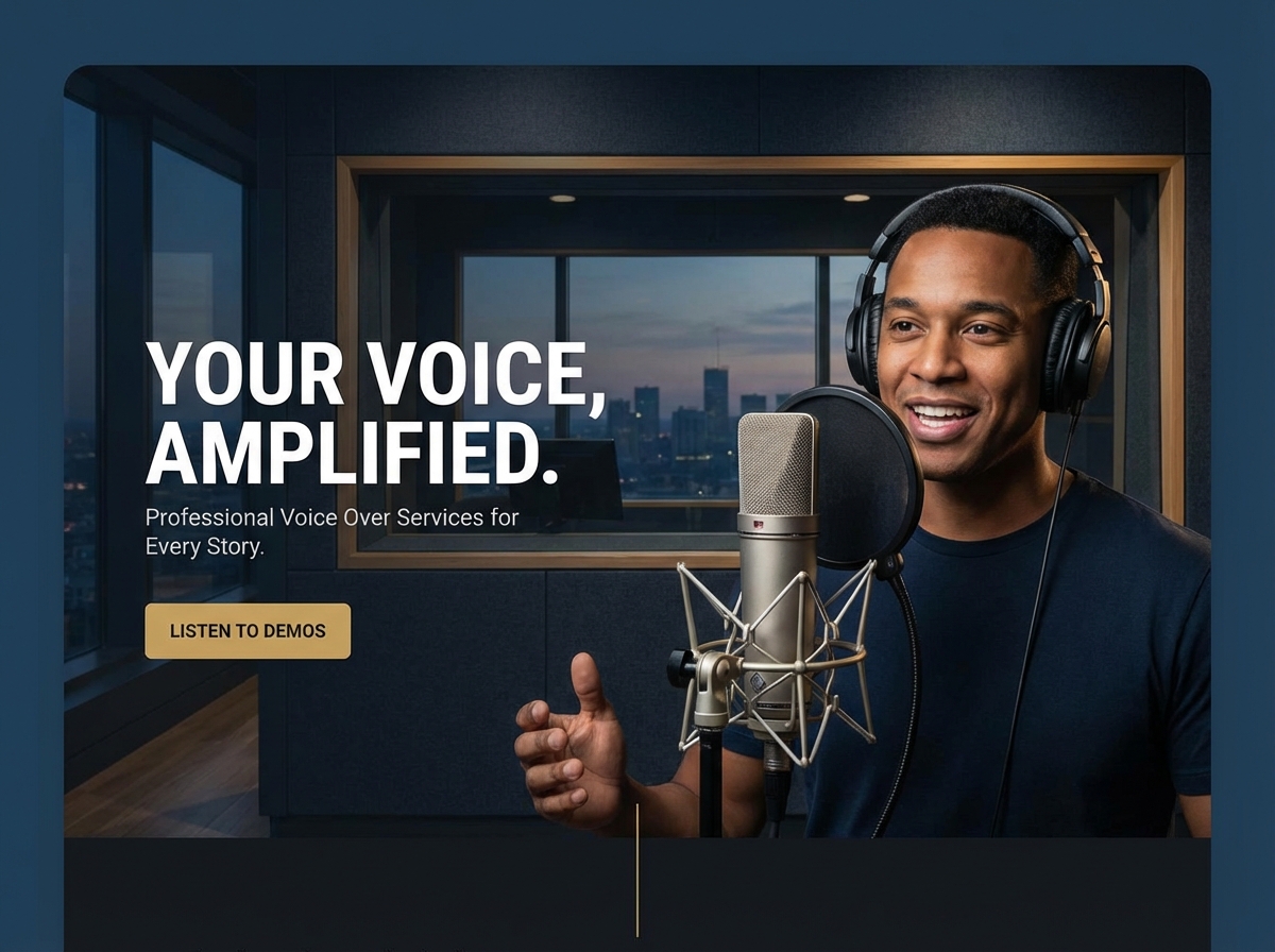 Build Your Professional Voice Over Website Today website preview
