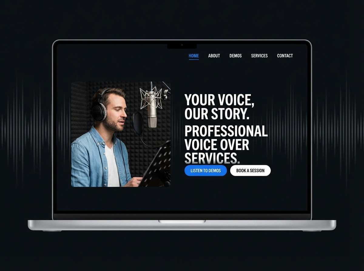 Craft Your Perfect Voice Over Artist Portfolio website preview
