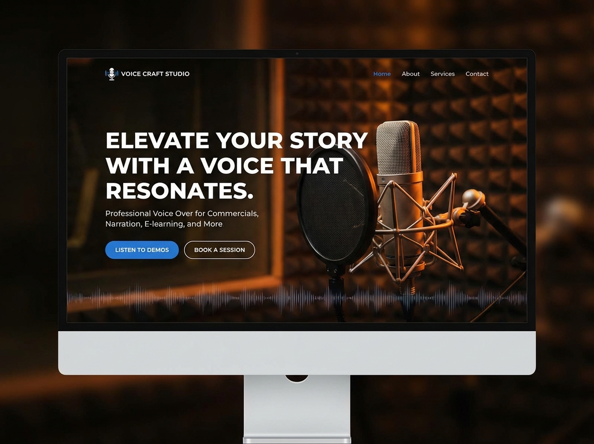Build Your Professional Voice Over Talent Website Today website preview