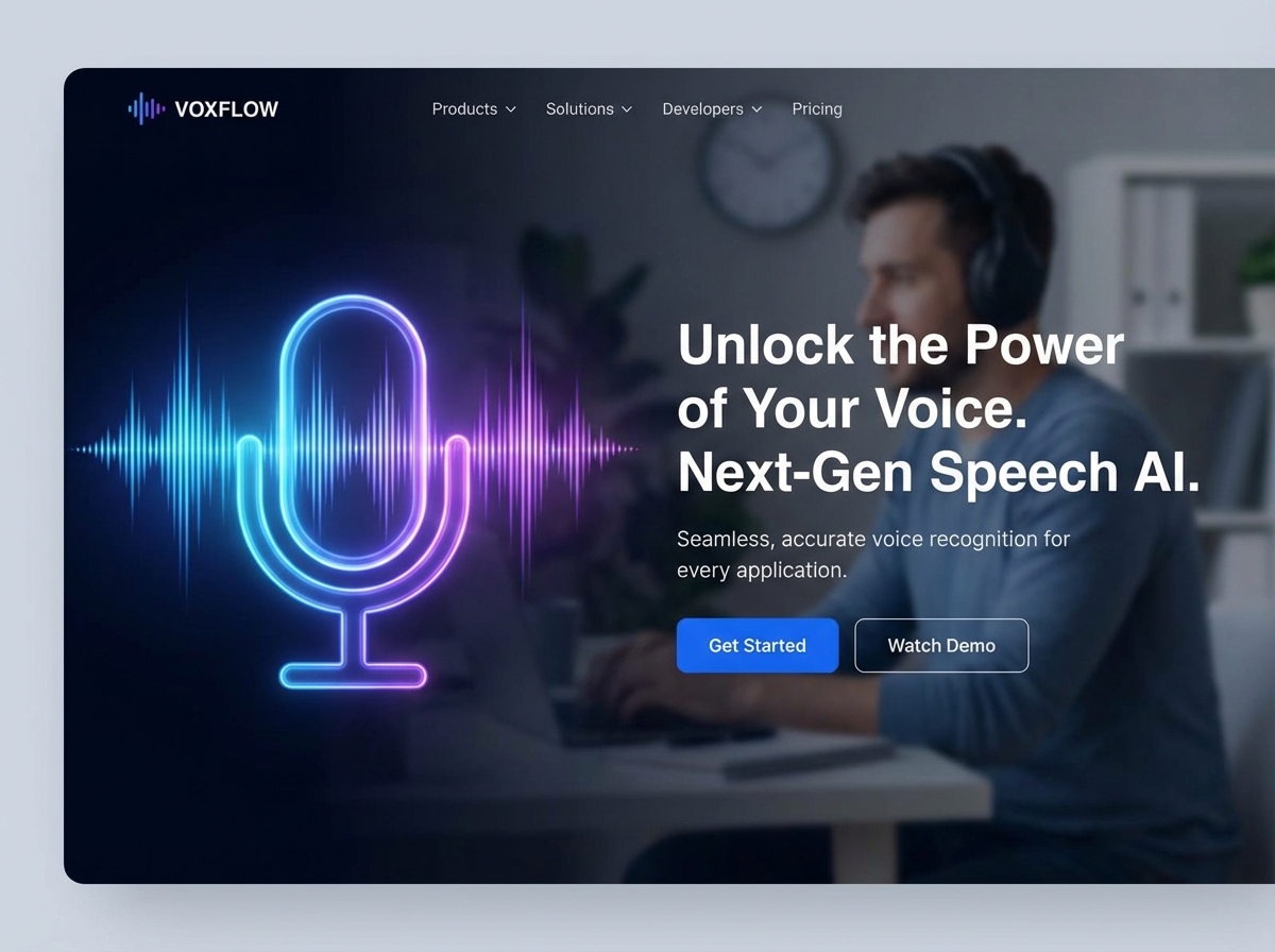 Build Cutting-Edge Websites for Voice Recognition Technology website preview