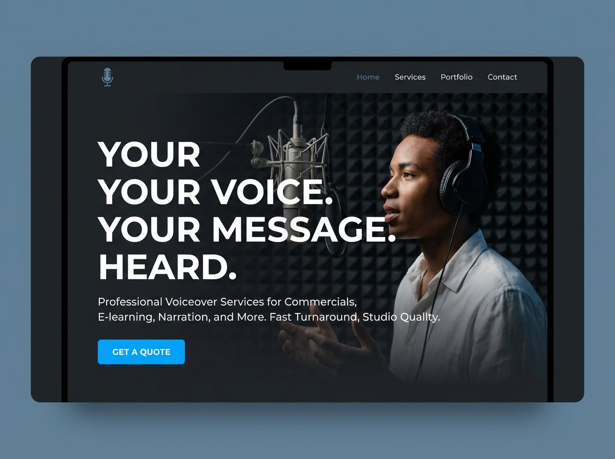 Build Your Professional Website for Voiceover Services website preview