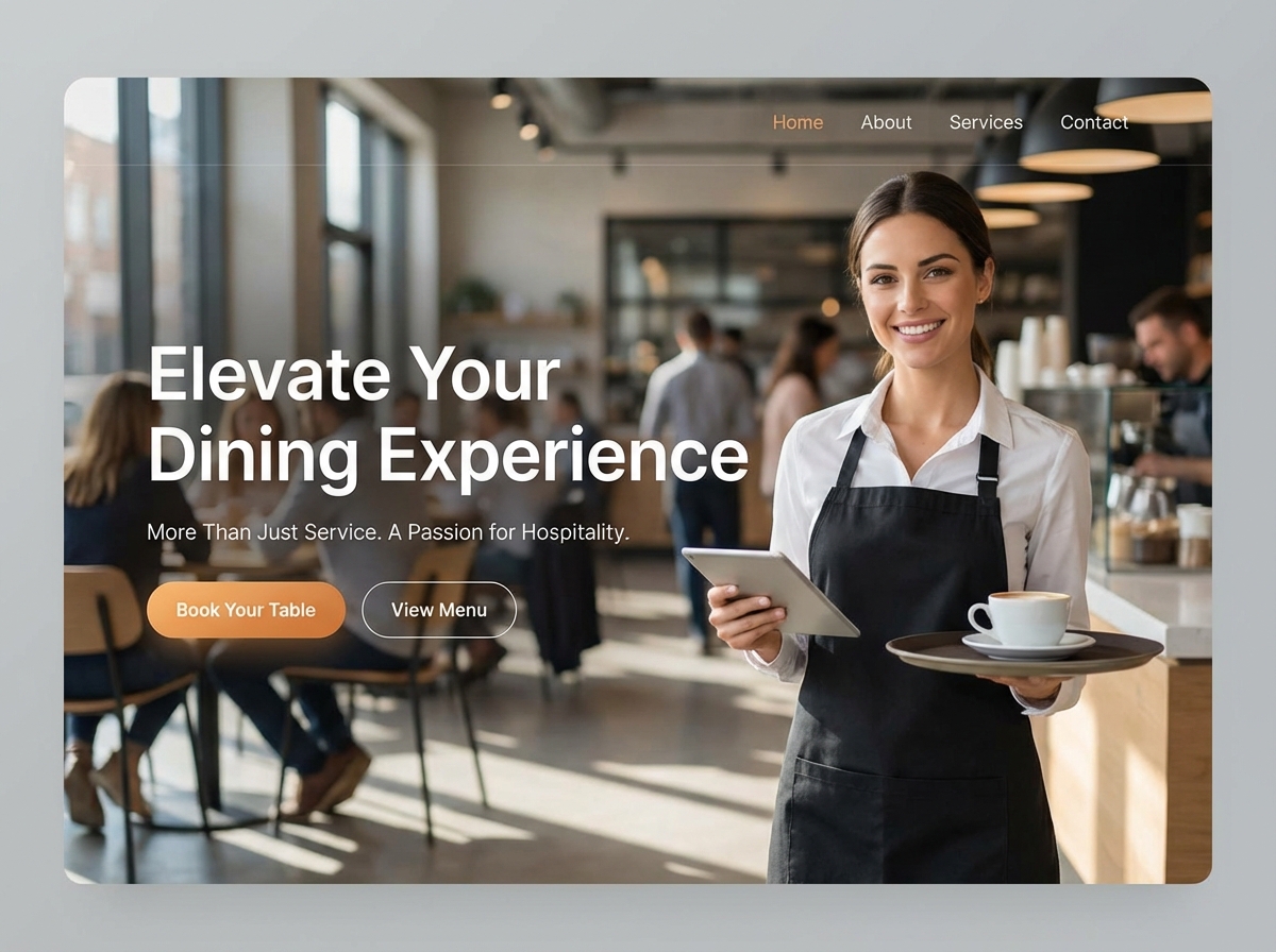 Build Your Impressive Waitress Portfolio Website website preview