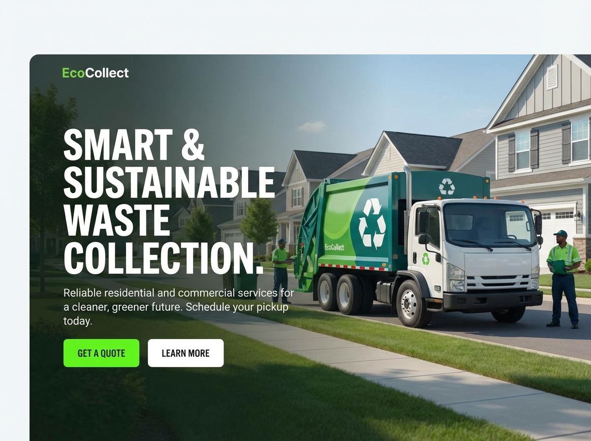 Streamline Your Waste Collection Services website preview