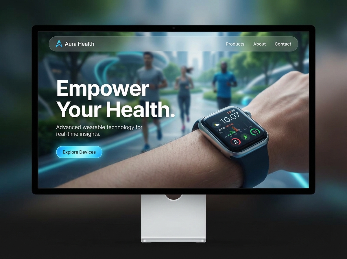 Launch Your Cutting-Edge Wearable Healthcare Devices Website website preview
