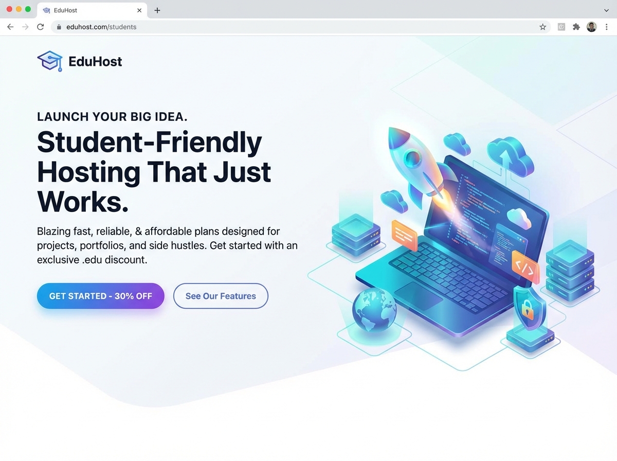 Launch Your Academic & Personal Projects with Free website preview