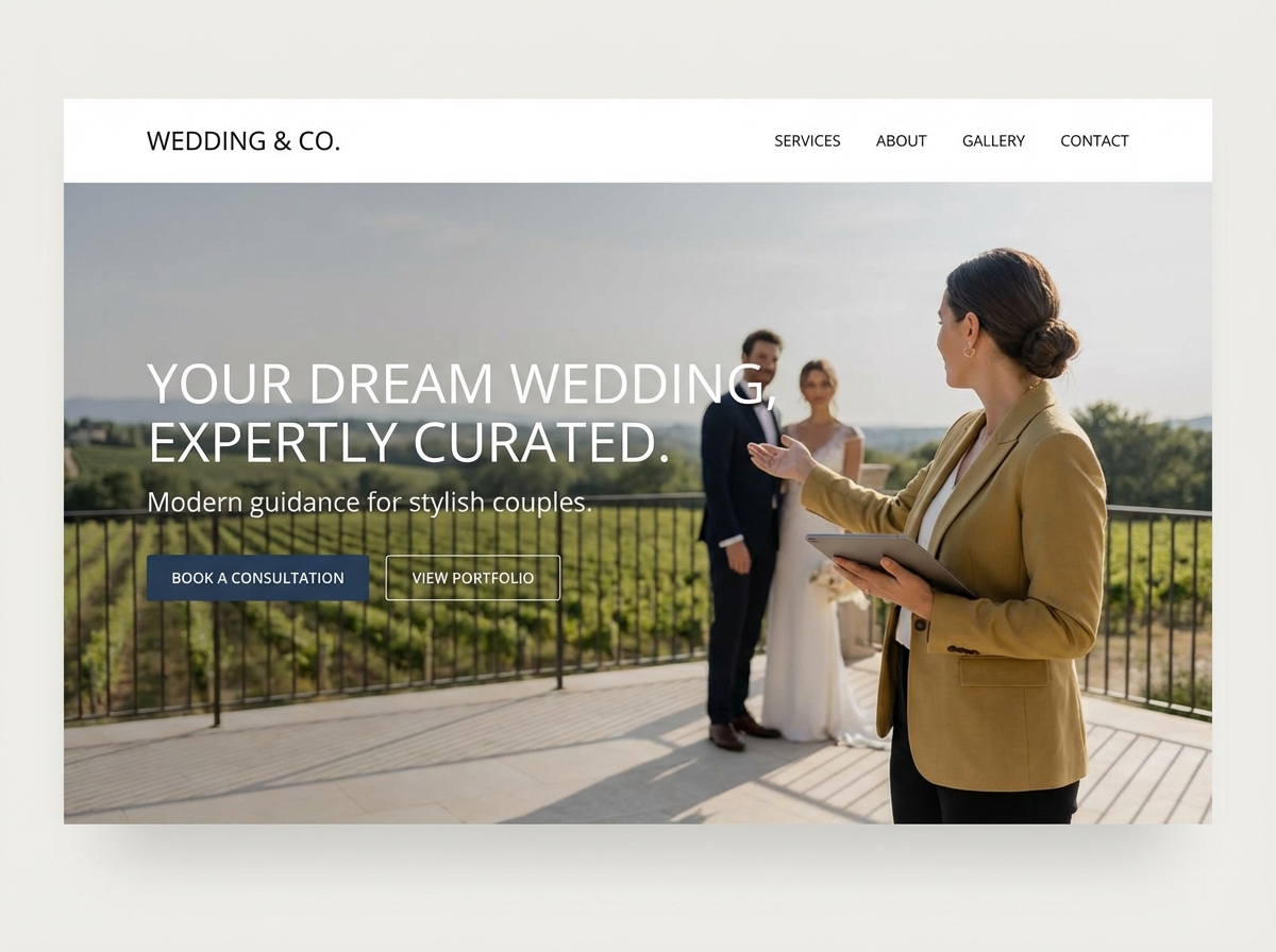 Create a Stunning Website to Attract More Wedding Clients website preview
