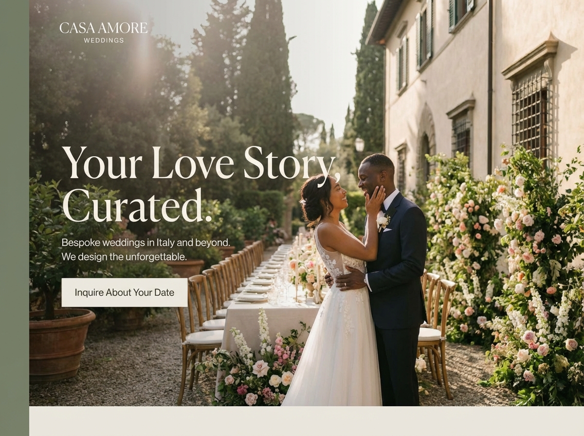 Build Your Dream Wedding Planner Website with Ease website preview