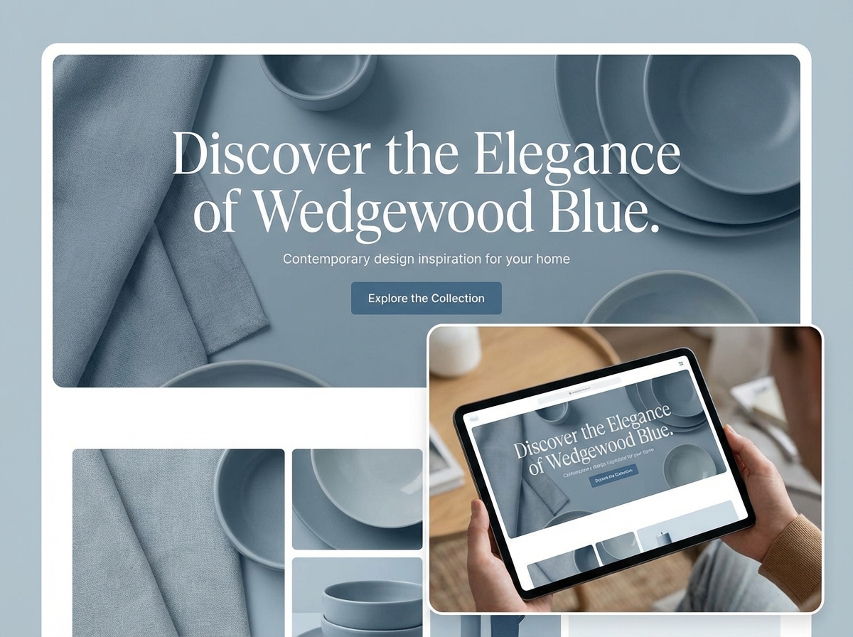 Unleash the Elegance of Wedgewood Blue Color Online website preview