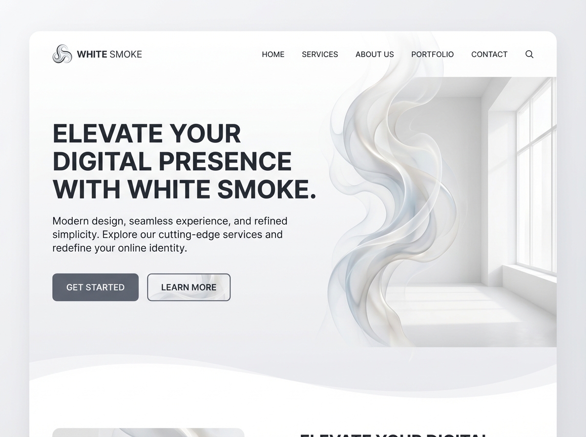 Craft Stunning Visuals with White Smoke Color Palettes website preview