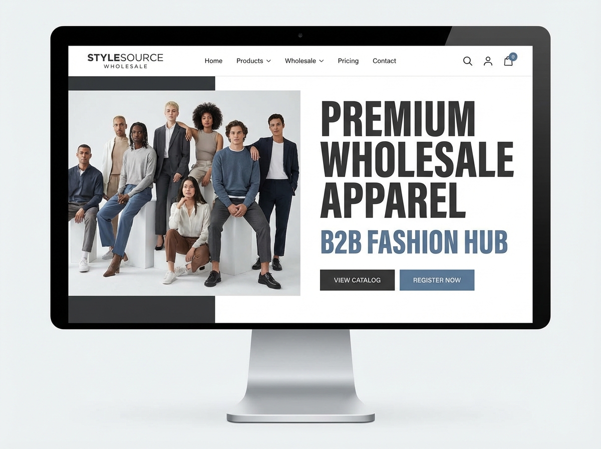 Build Your Wholesale Apparel Website Today website preview
