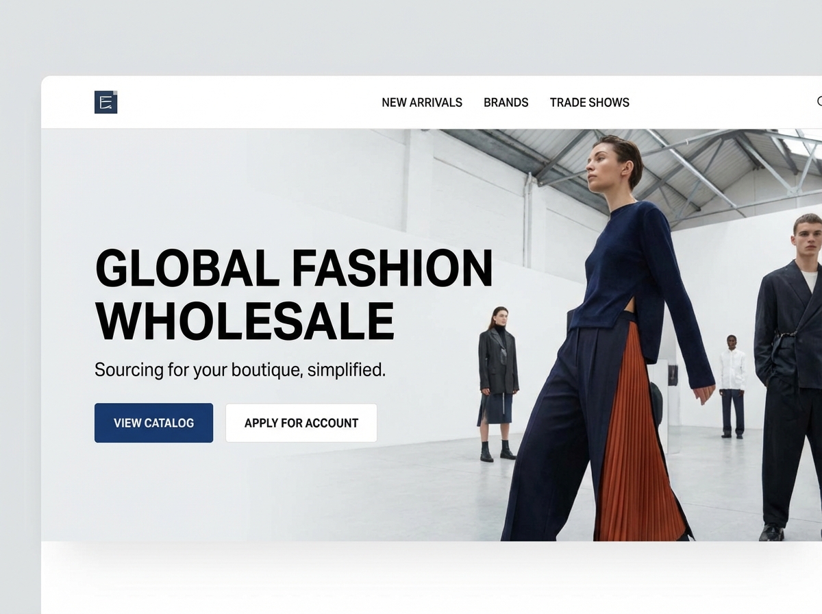 Launch Your Online Wholesale Fashion Hub website preview