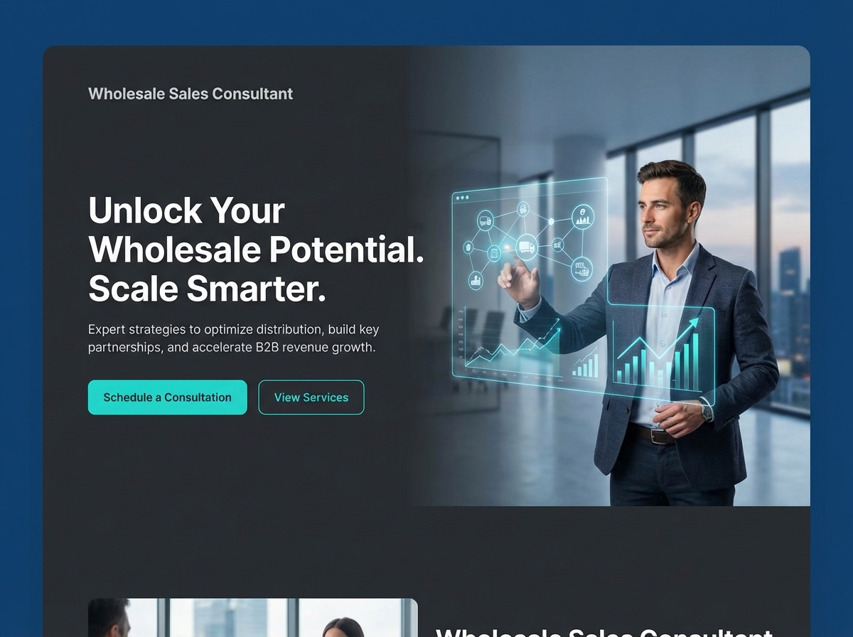 Build Your Authority as a Pro Wholesale Sales Consultant website preview