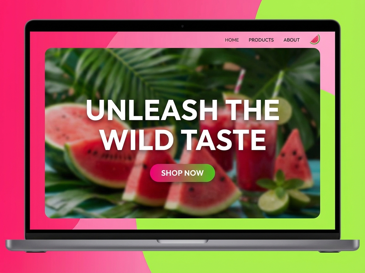 Unleash Creativity with Grigoa's Dynamic Wild Watermelon Color Palette website preview