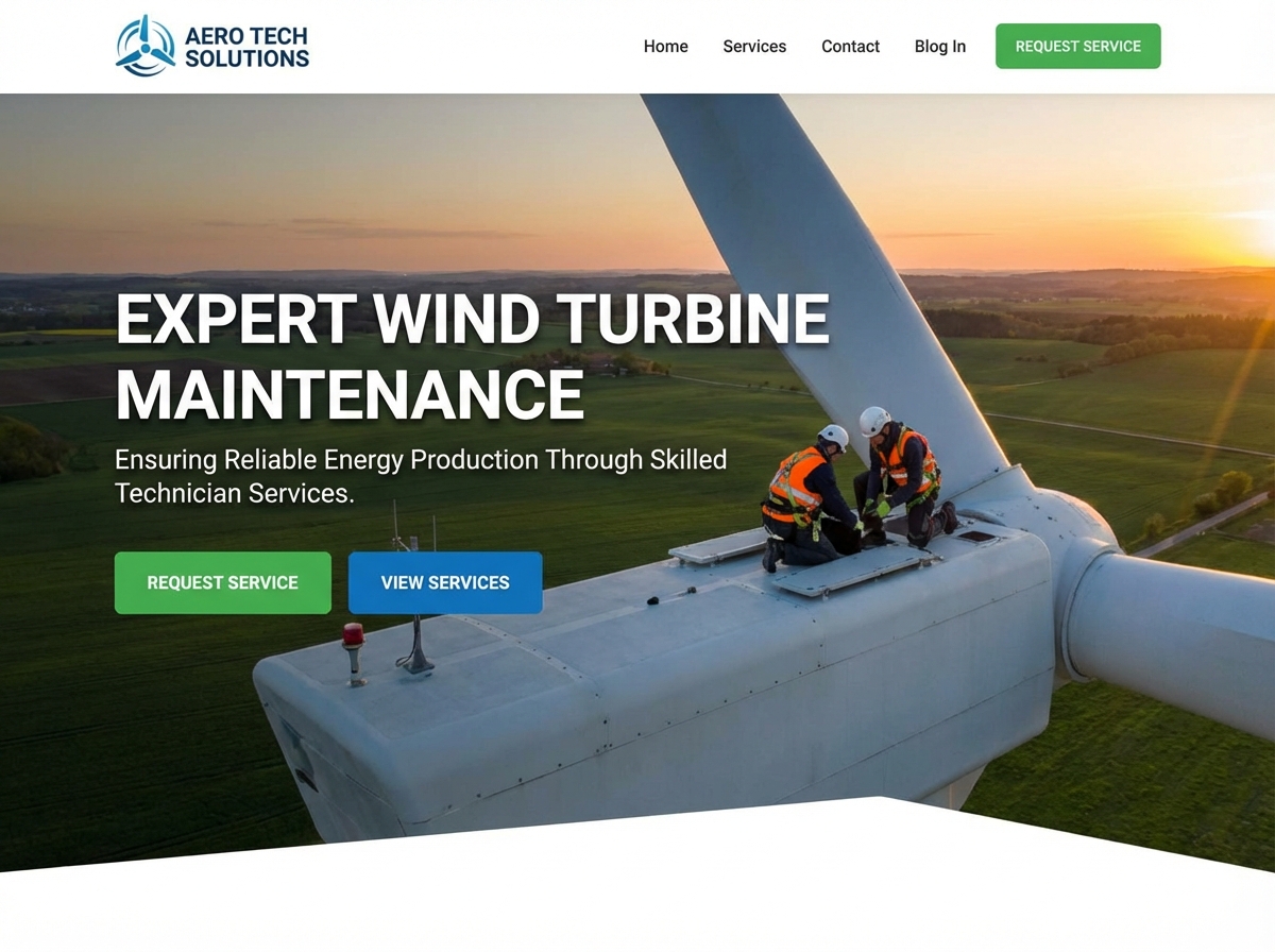 Build Your Premier Wind Turbine Technician Website website preview