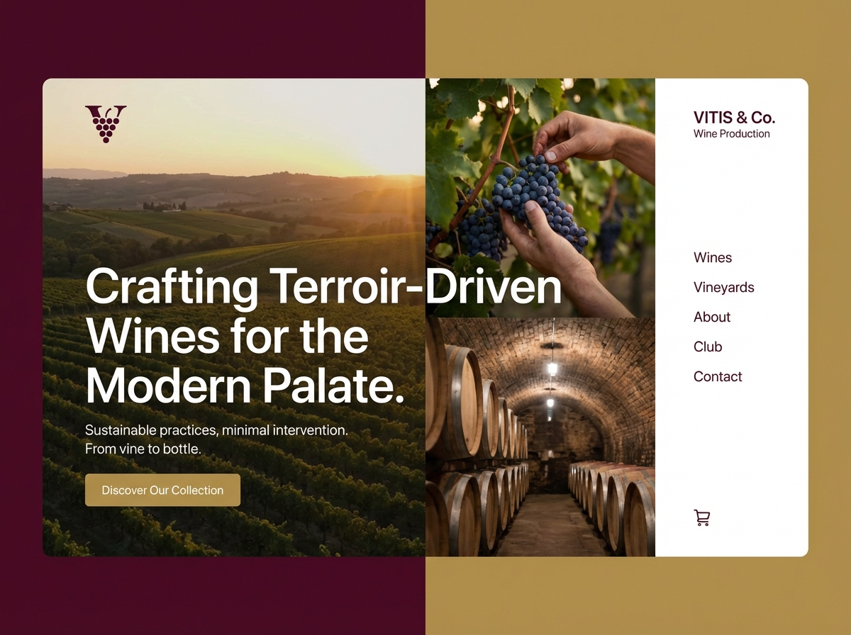 Craft Your Winery's Digital Presence with Grigora website preview