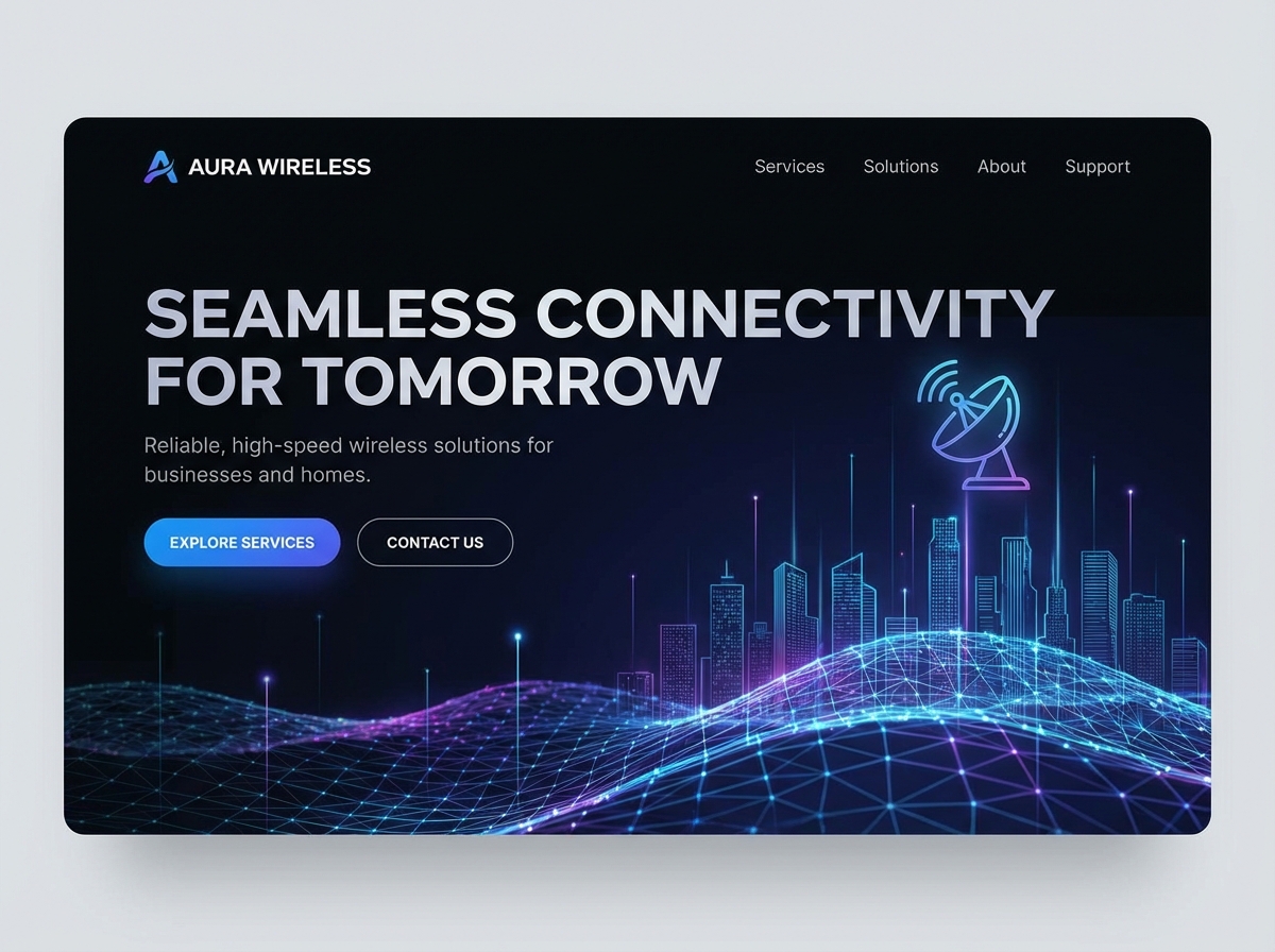 Launch Cutting-Edge Websites for Wireless Communication Services website preview