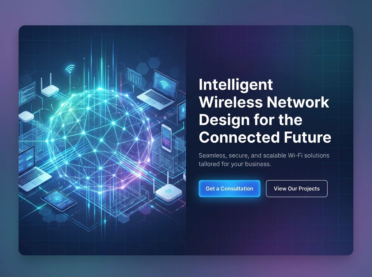 Seamless Wireless Network Design, Every Time. website preview