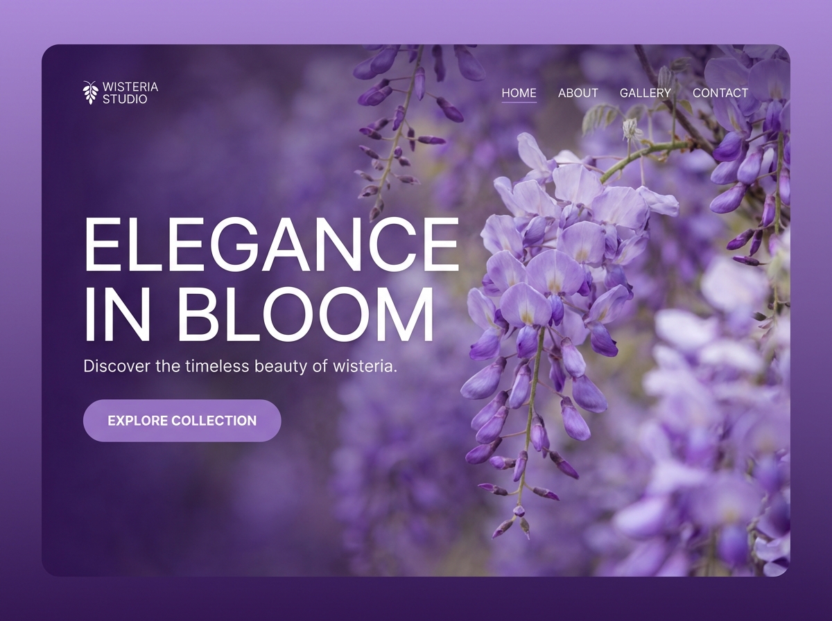 Unleash Your Creativity with the Allure of Wisteria Purple Color website preview