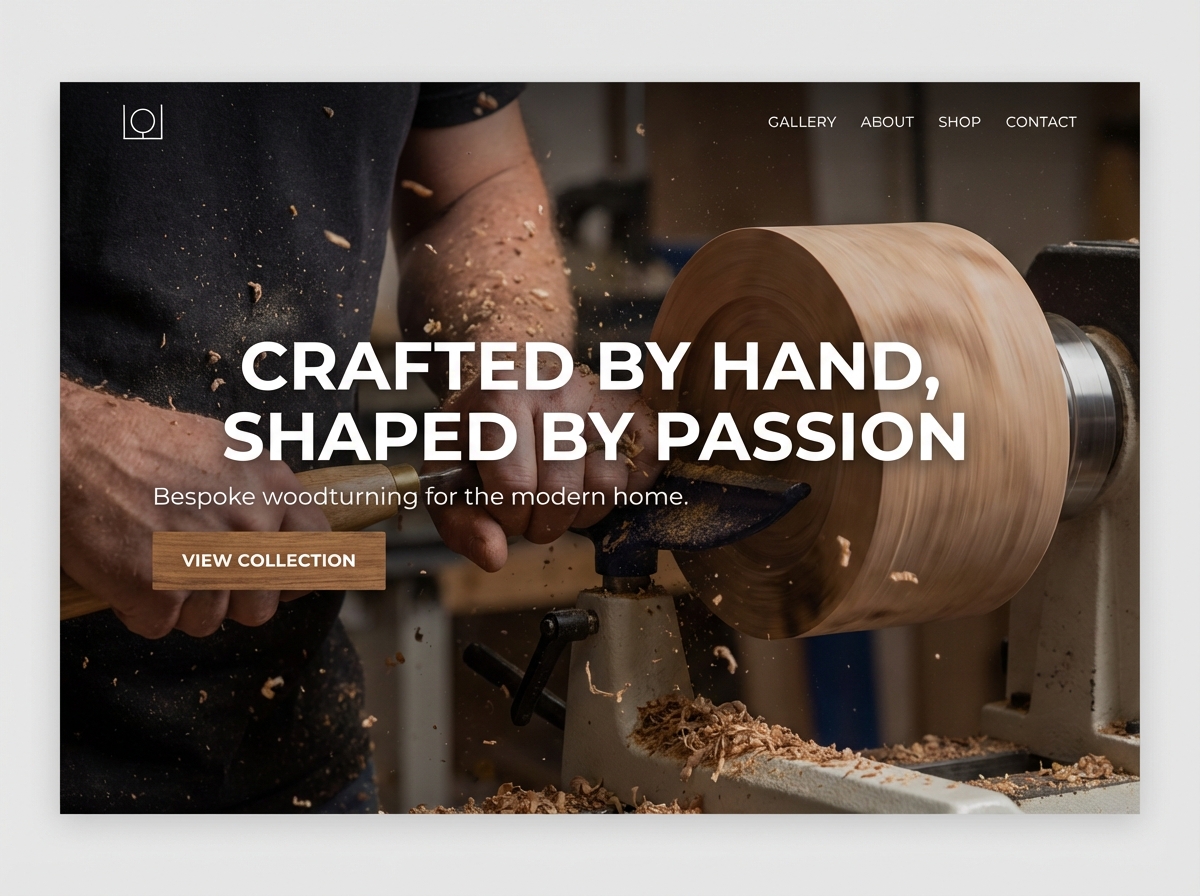 Showcase Your Craft with a Stunning Woodturner Website website preview