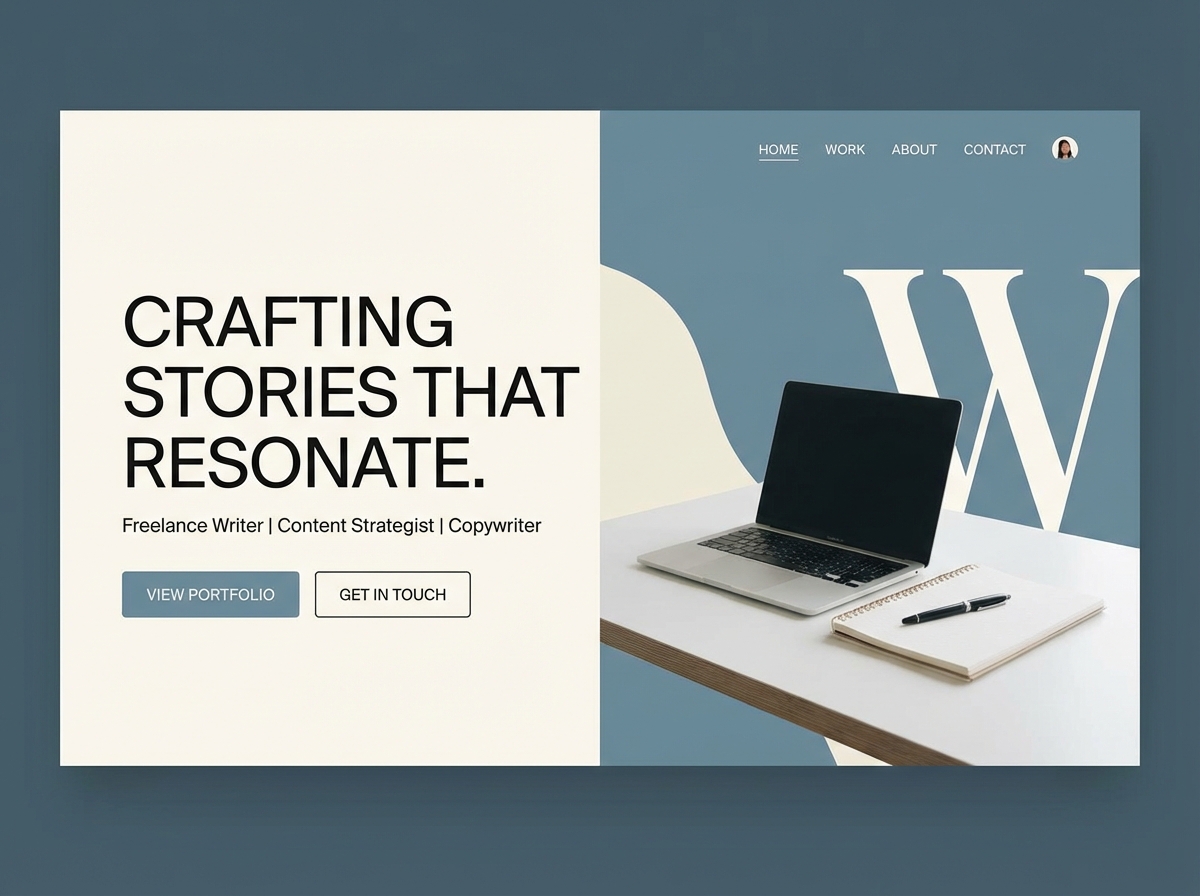 Build Your Professional & Stunning Writers Portfolio website preview