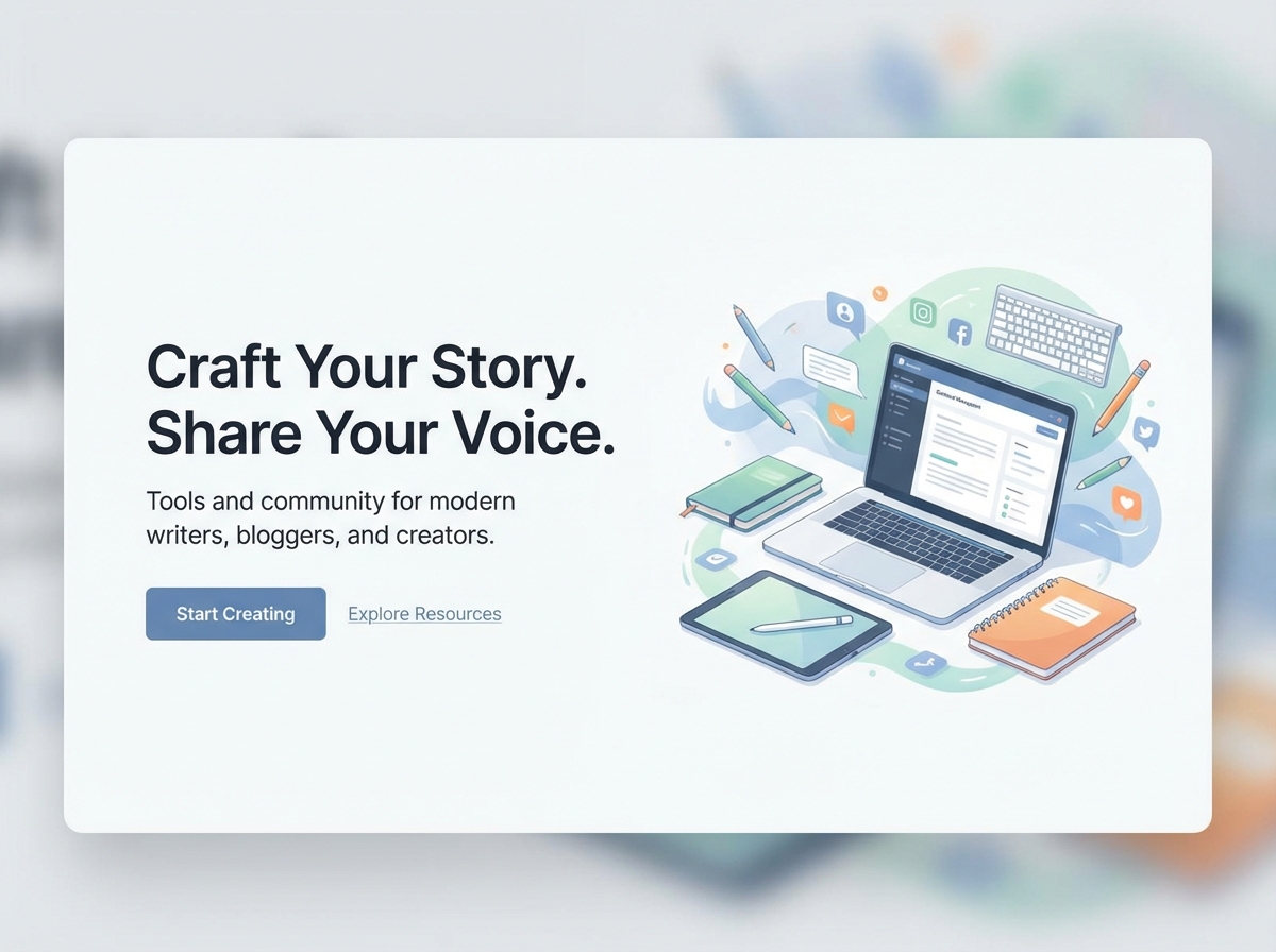 Build Your Premier Site for Seamless Content Creation & Writing website preview