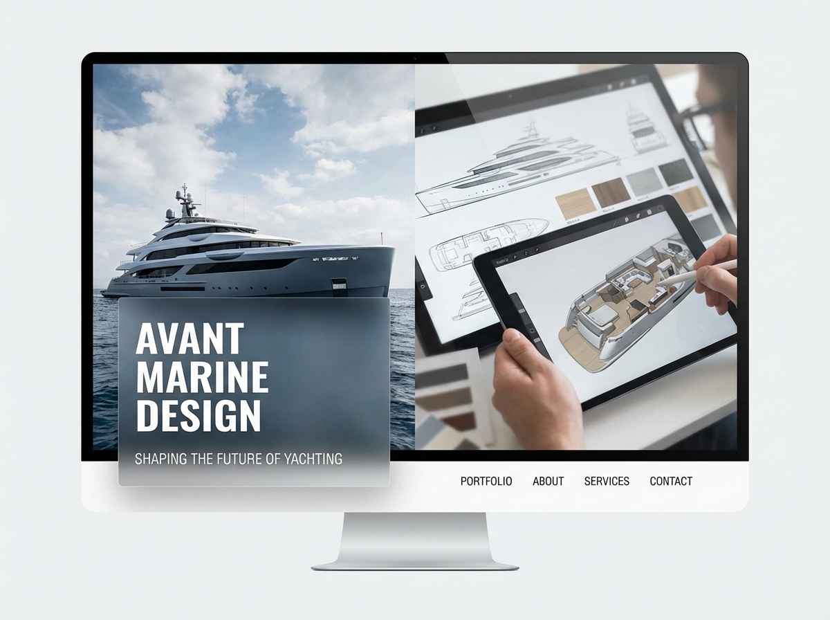 Craft Your Vision: The Ultimate Website for a Yacht Designer website preview