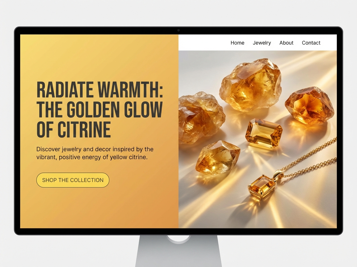 Showcase Your Gems with a Stunning Yellow Citrine Website website preview