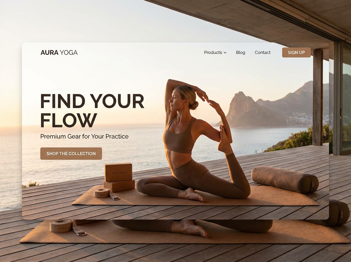 Build Your Yoga Equipment Shop with Ease website preview