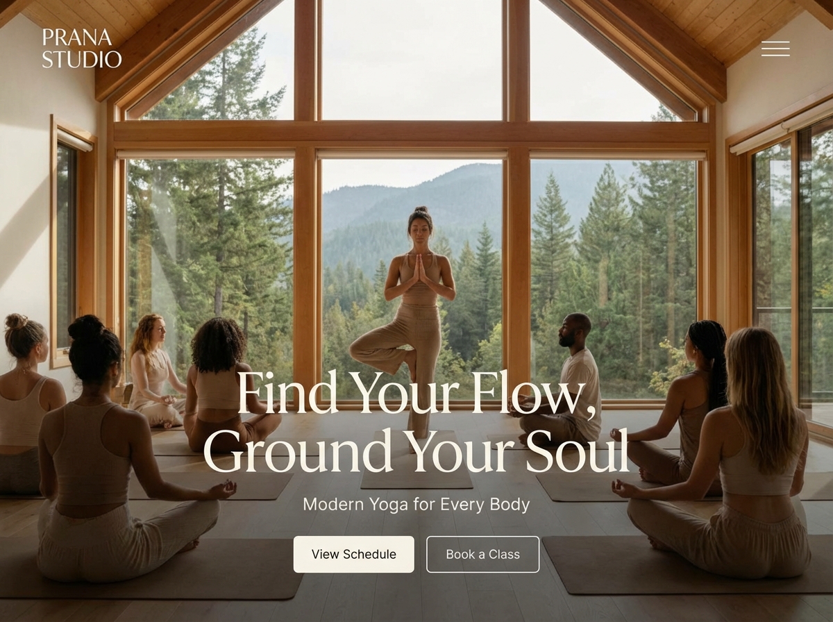 Build a Beautiful Yoga Studio Website That Attracts website preview