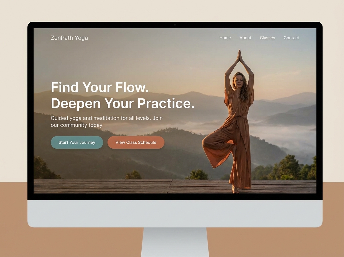 Build a Stunning Yoga Teacher Website website preview