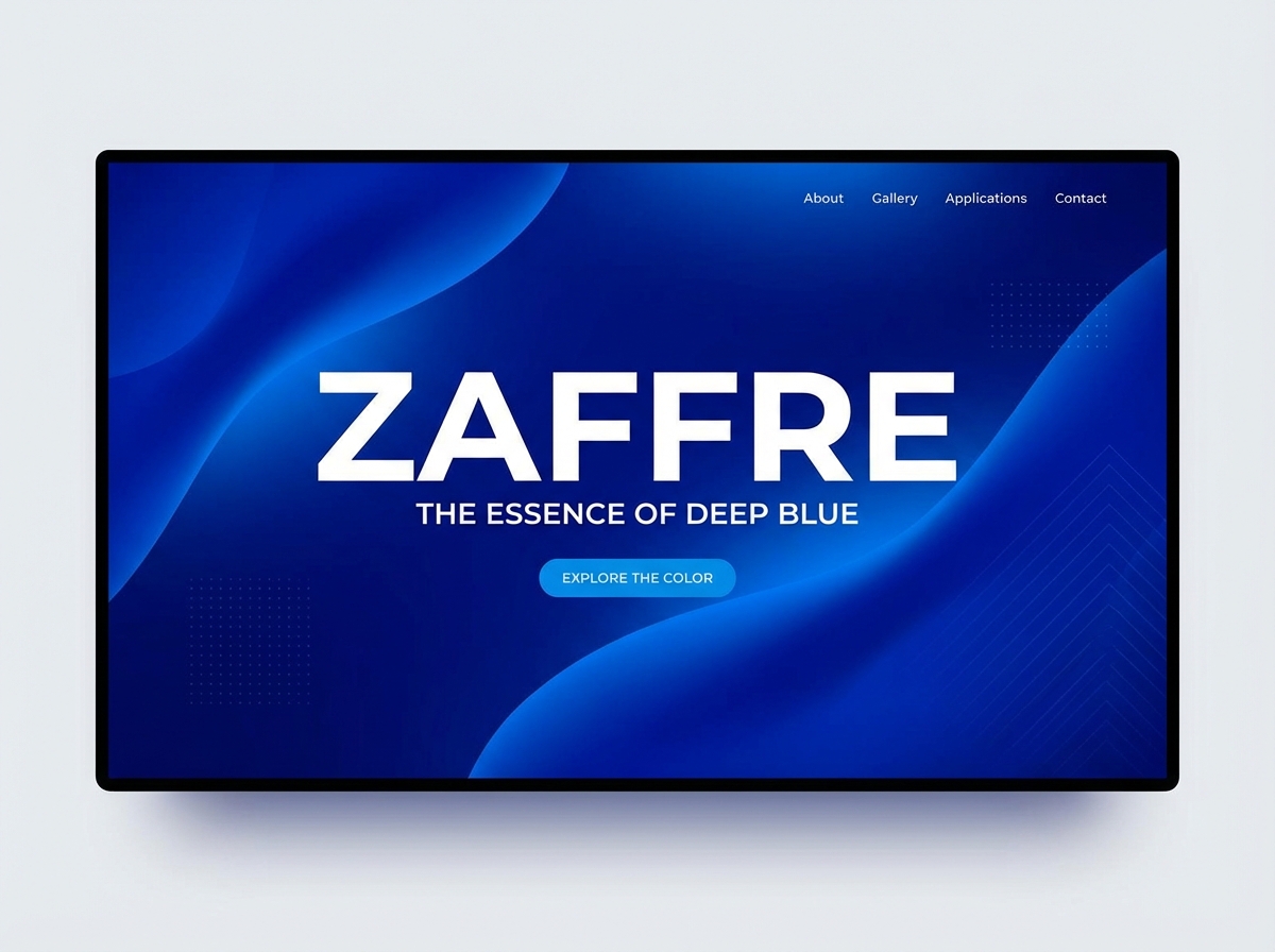 Unleash Your Vision with the Perfect Zaffre Color website preview