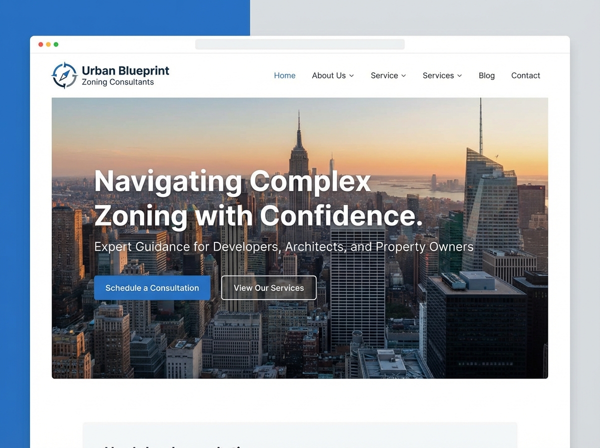 Your Ultimate Website Builder for Local Zoning Consultants website preview